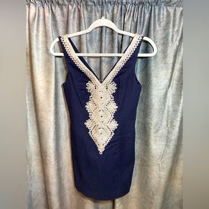 Lilly Pulitzer Navy Blue & Gold dress